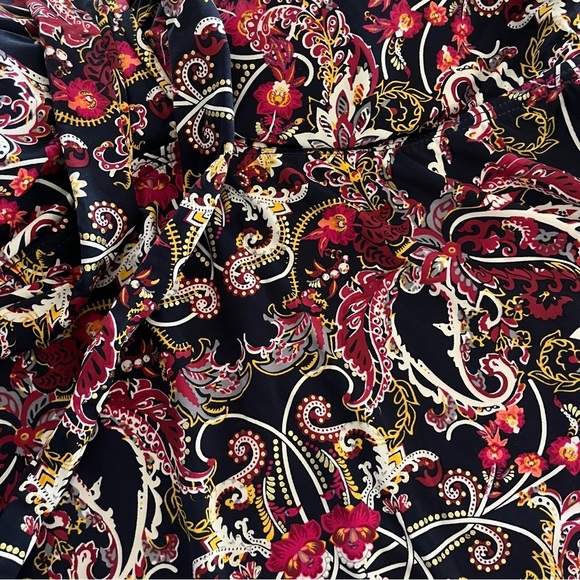 La Vie en Rose Aqua Paisley Swim Tankini top halter handkerchief hem boho medium - Picture 10 of 10